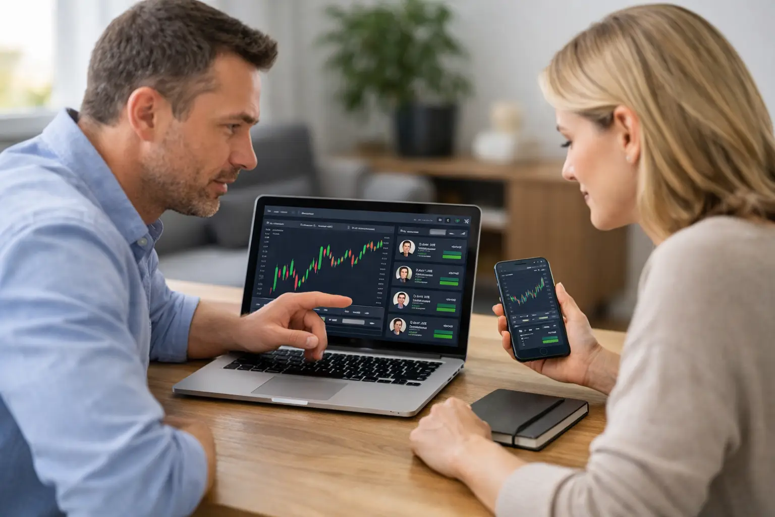 Copy trading account ownership and account security